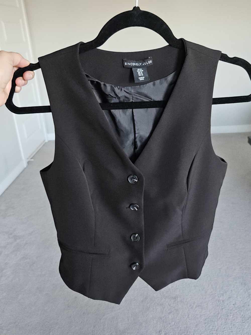 Black Tailored Vest